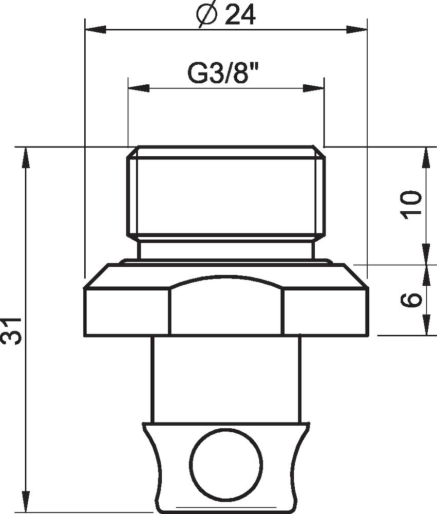Piab Fitting G3/8 male, bag