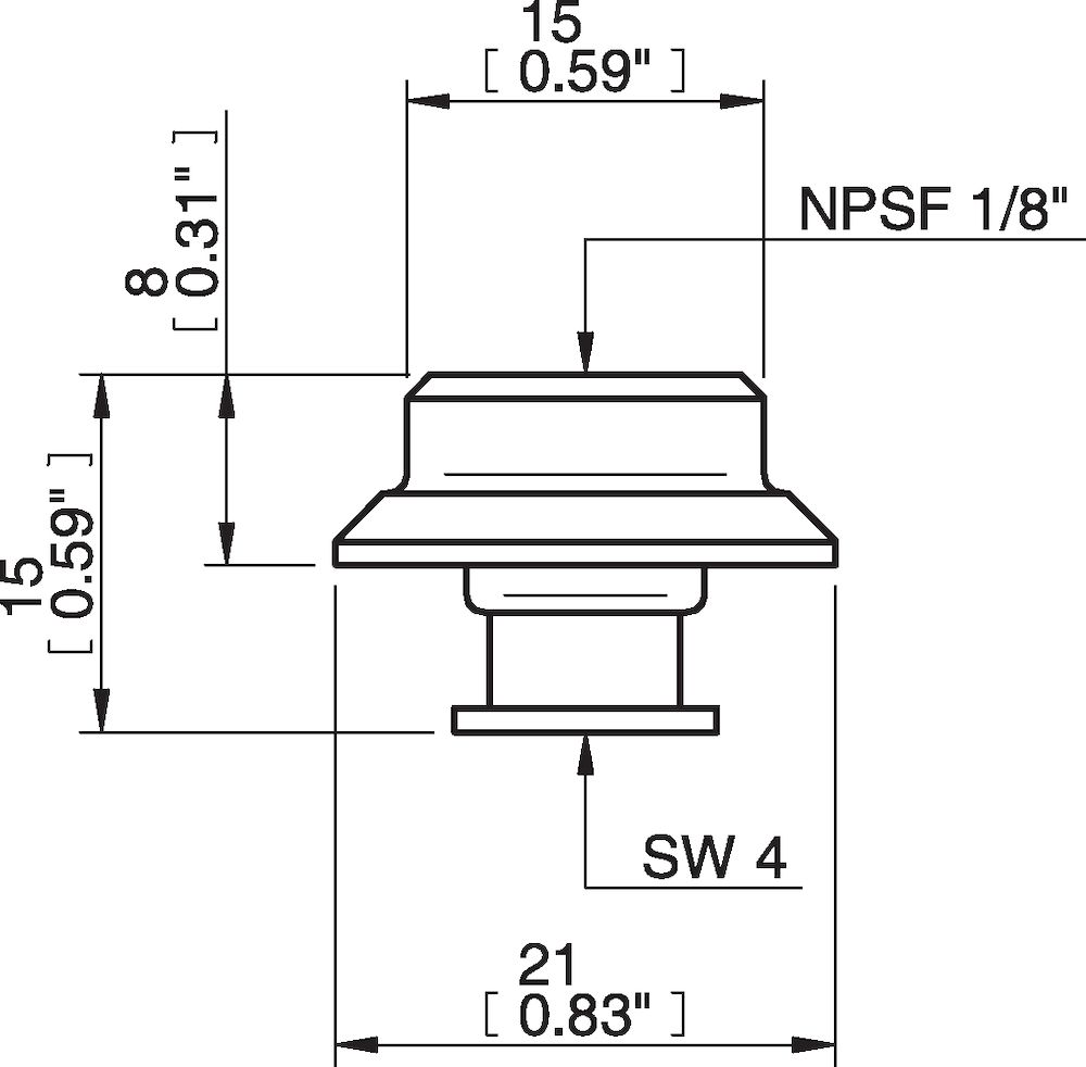 Piab Fitting 1/8 NPSF female, 30–40, PA