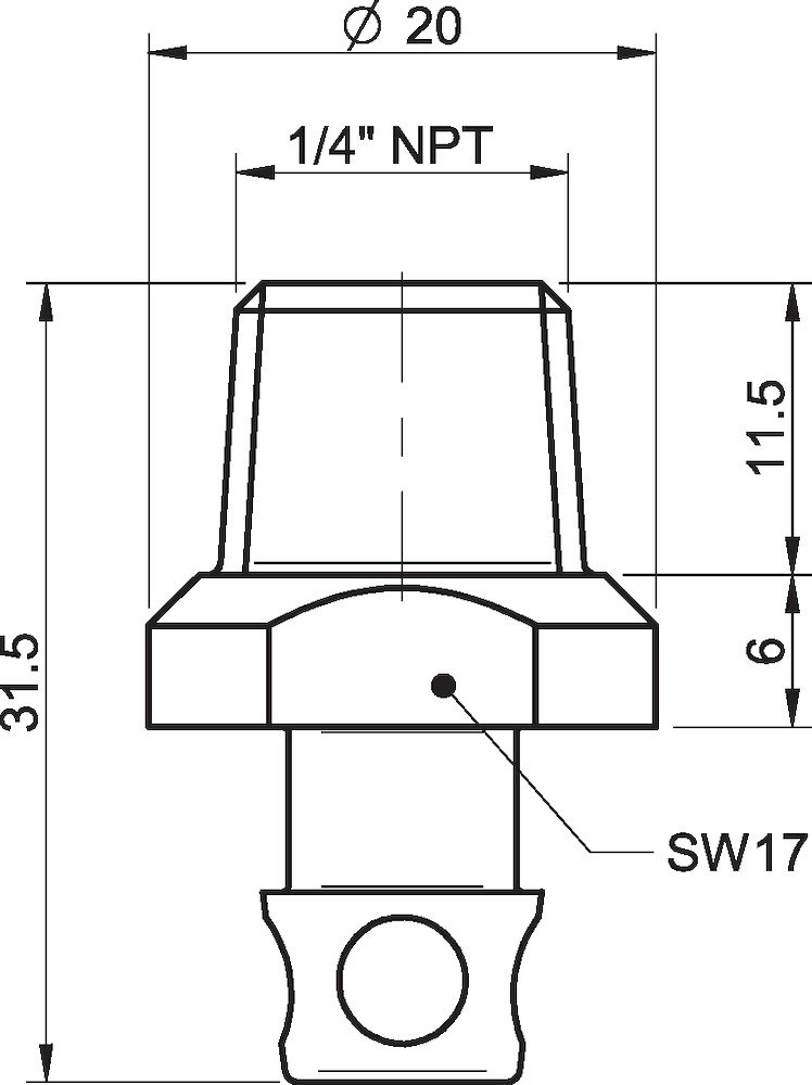 Piab 04FC / 0118794 Fitting 1/4" NPT male, bag