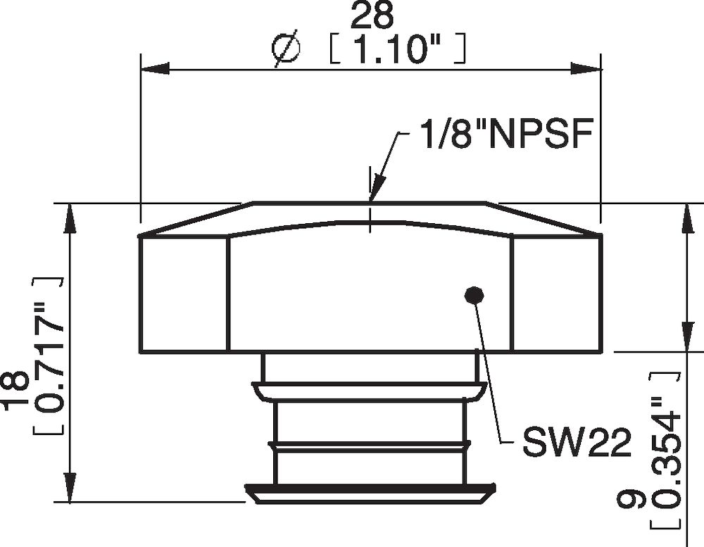 Piab Fitting 1/8 NPSF female, 50