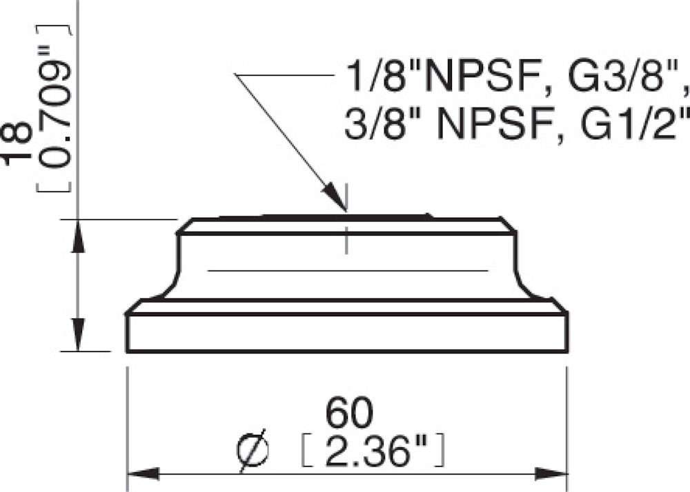 Piab 07UA / 0127819 Fitting 1/8" NPSF female Al, with mesh filter
