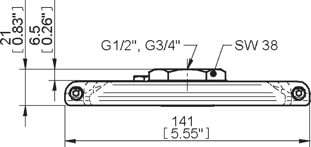 Piab Fitting 150, G3/4 female, with mesh filter