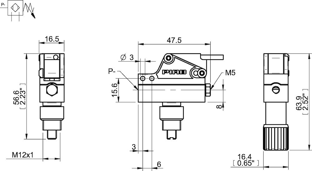 Piab Vacuum switch, inductive universal, adjustable with knob
