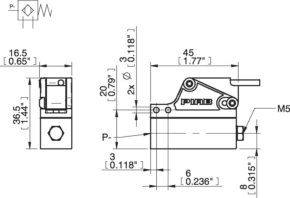 Piab Vacuum switch, inductive universal, preset (Signal range 3.0 -inHg)
