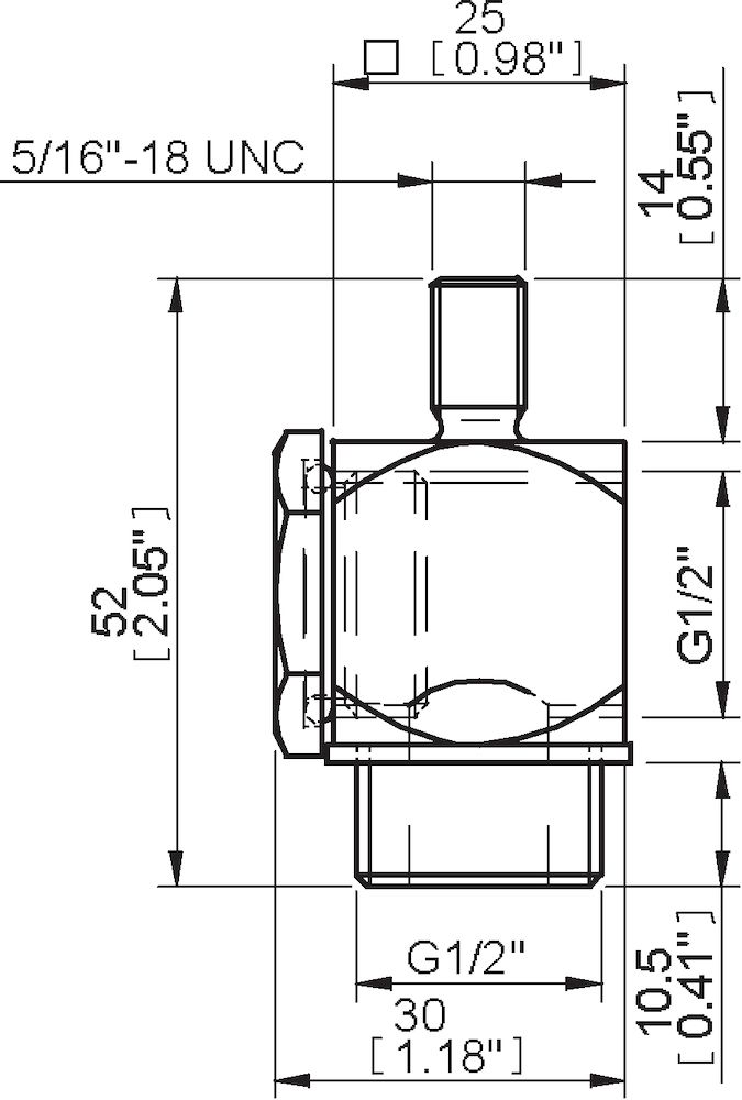 Piab Angle adapter G1/2 5/16–18 UNC