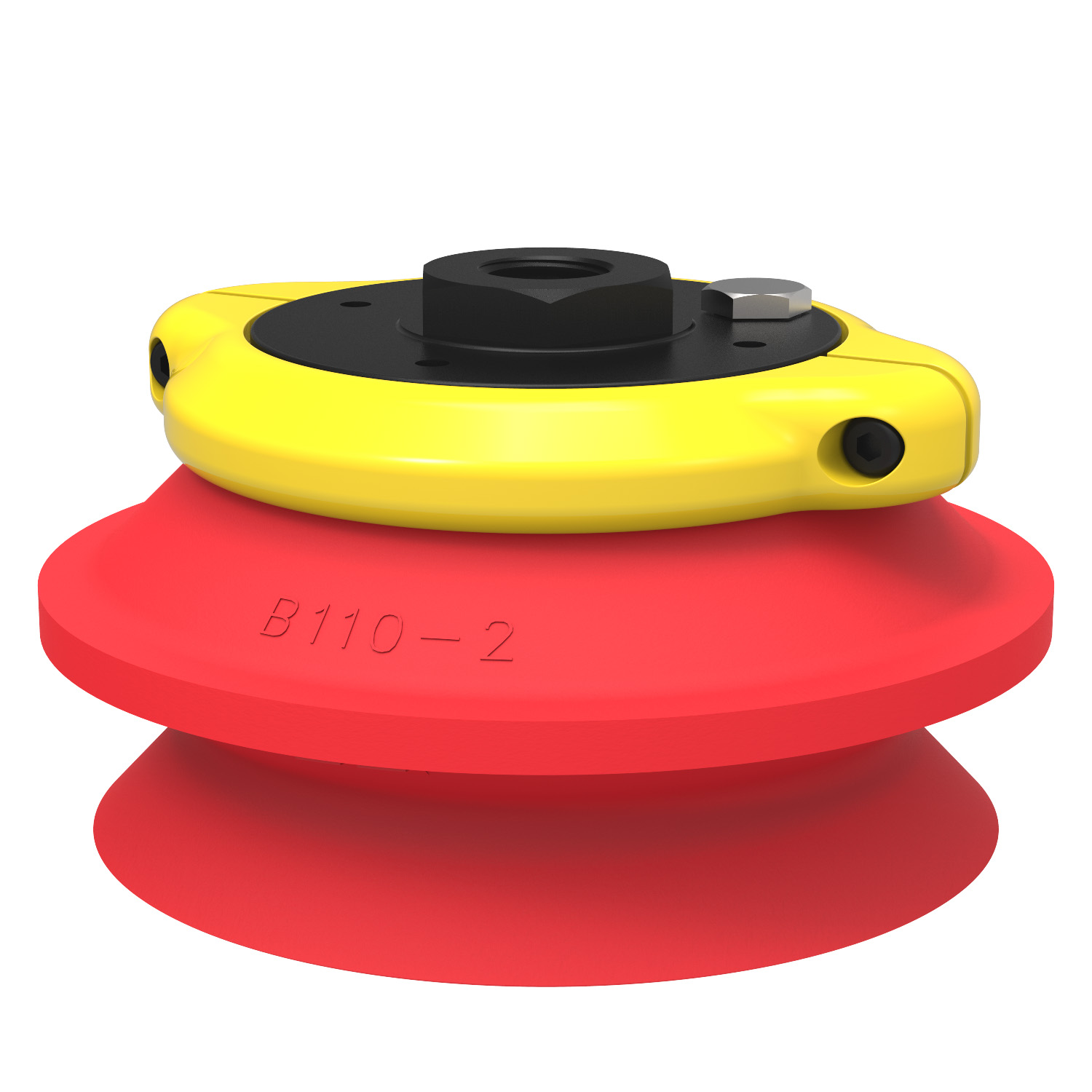 Piab Suction cup B110-2 Silicone, 3/8 NPSF female, clamp ring with mesh filter
