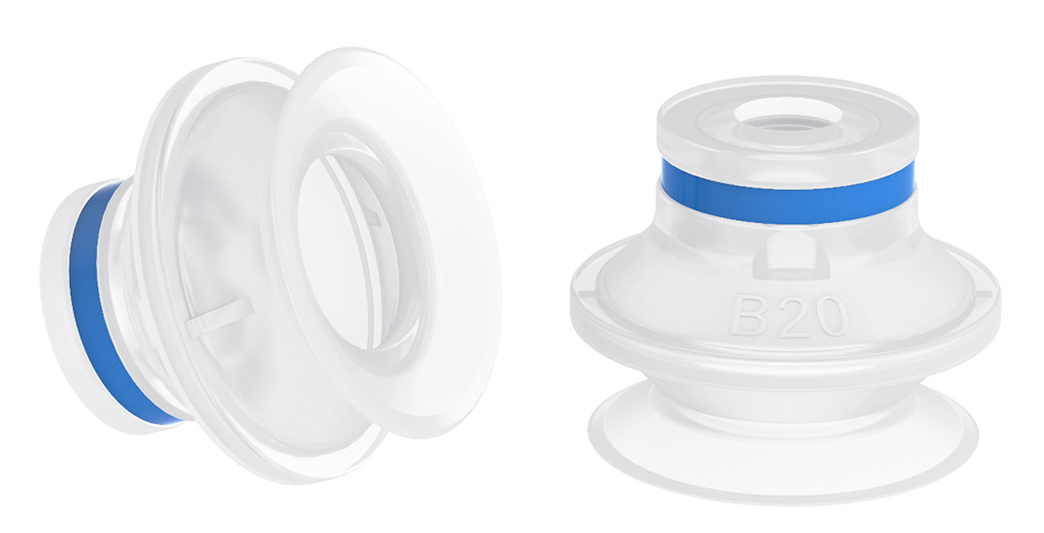Piab B110-2.21.11NB / 0200535 Suction cup B110-2 Silicone FCM, 3/8NPSF female, with mesh filter