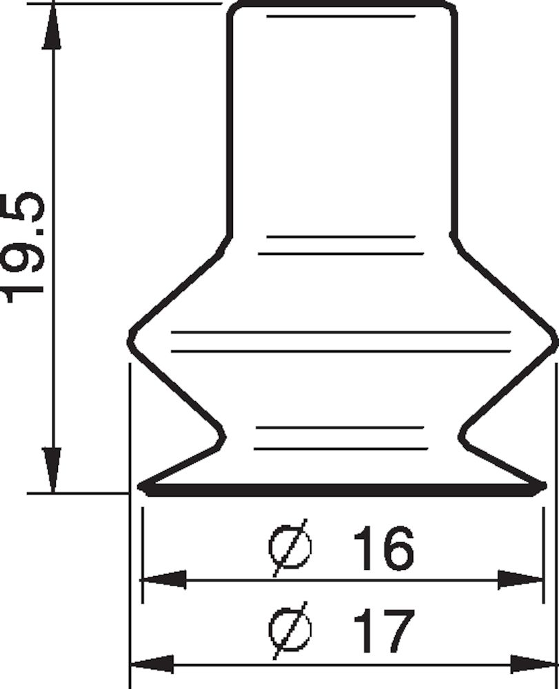 Piab Suction cup B15MF Thermoelastic polyurethane