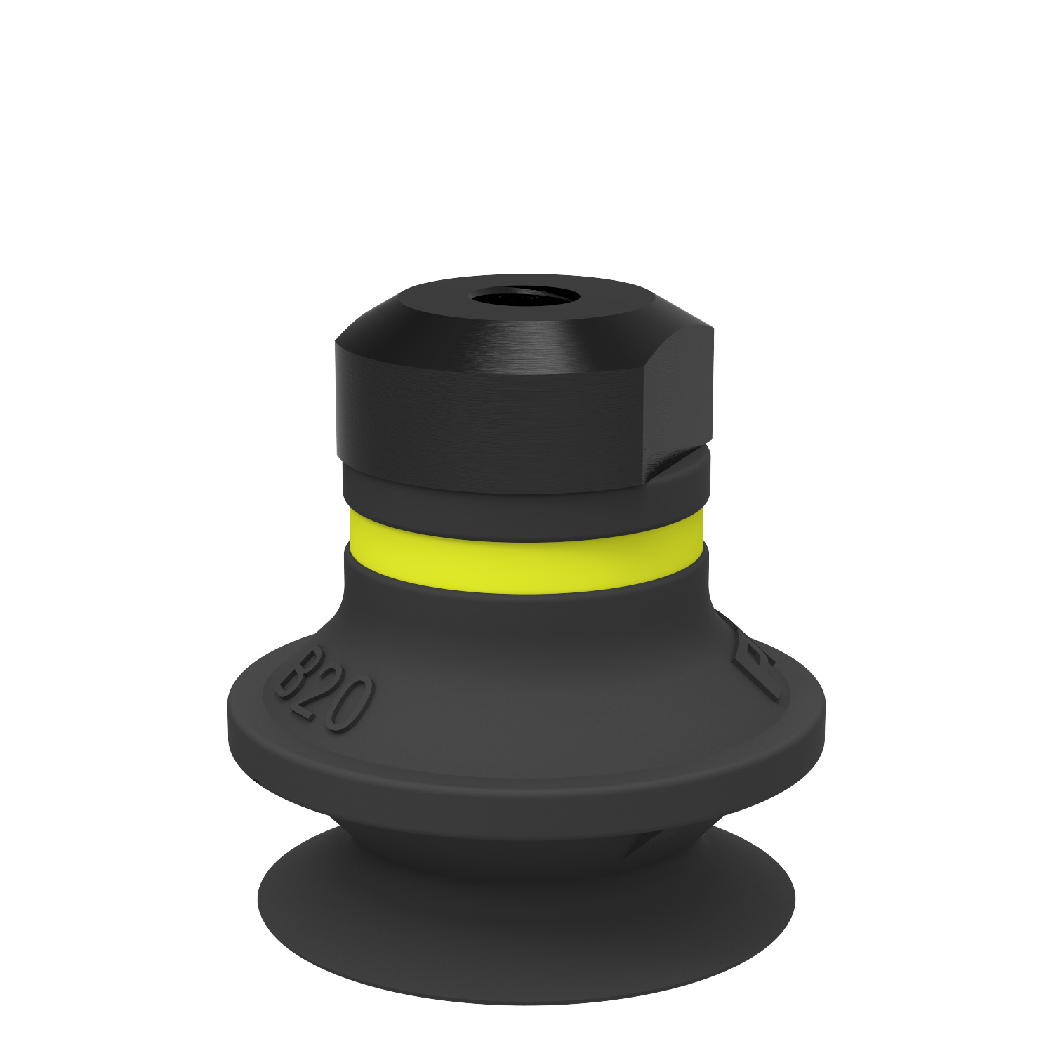 Piab Suction cup B20 Chloroprene, M5 female, with dual flow control valve