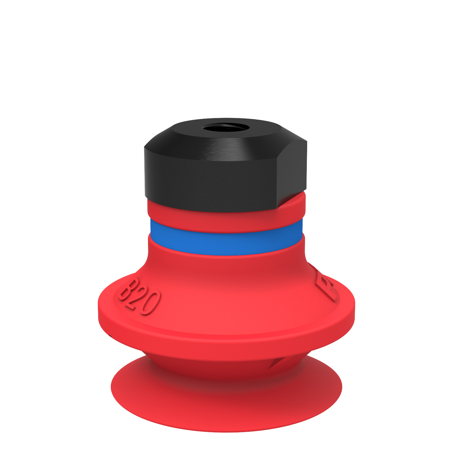 Piab Suction cup B20 Silicone, M5 female, with dual flow control valve