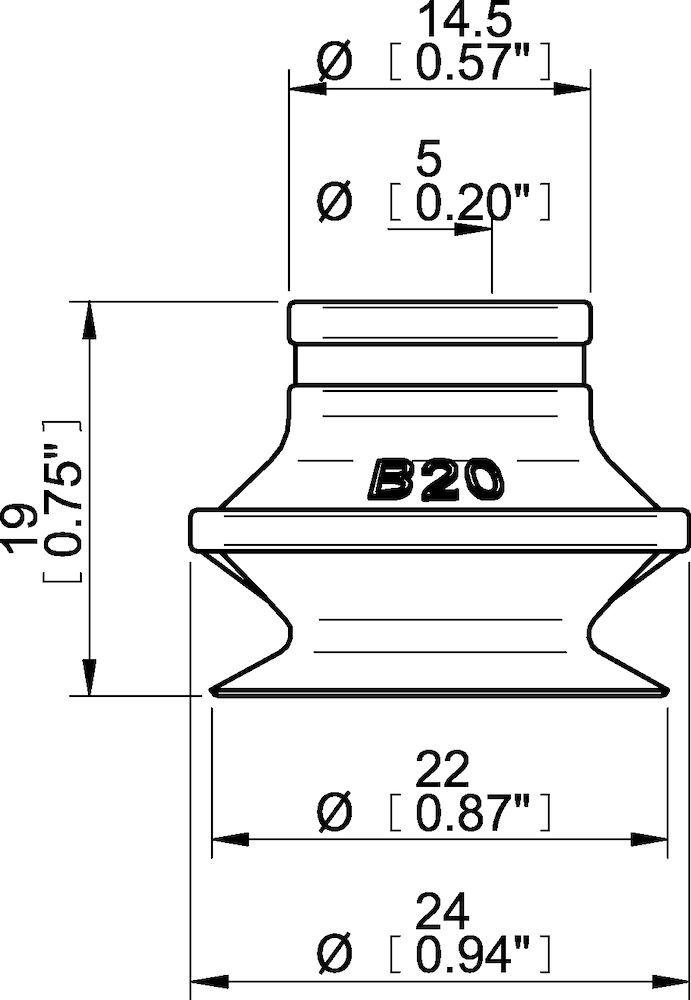 Piab Suction cup B20 HNBR