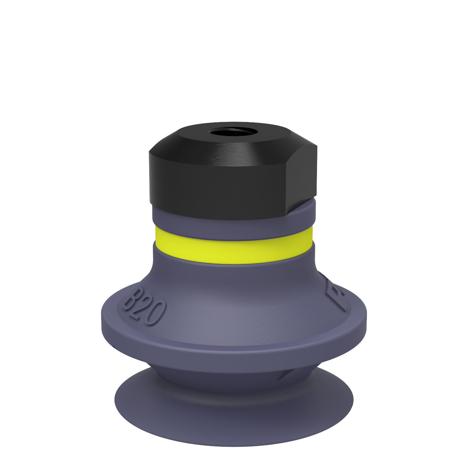 Piab Suction cup B20 HNBR, M5 female, with dual flow control valve