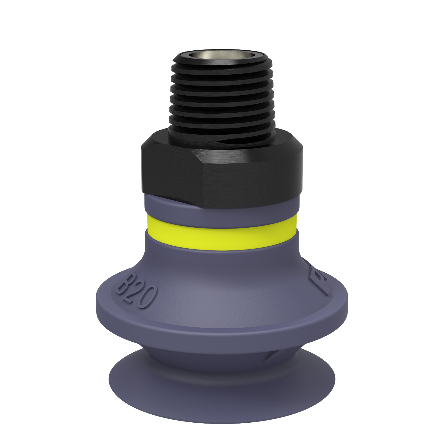Piab Suction cup B20 HNBR, G1/8 male, with mesh filter and dual flow control valve