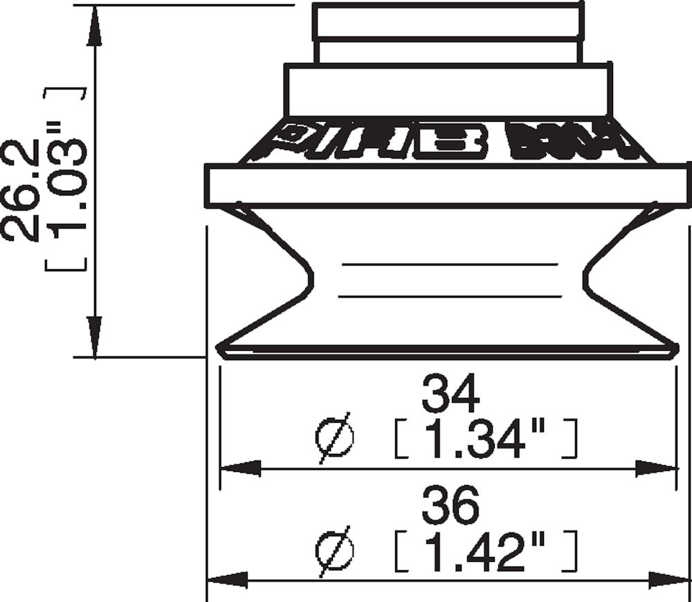 Piab Suction cup B30-2 Chloroprene