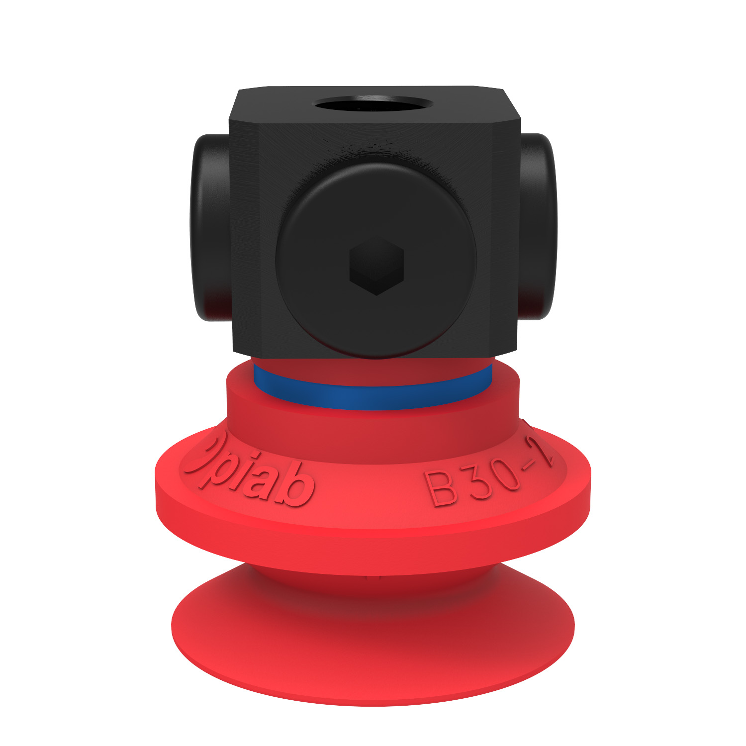 Piab Suction cup B30-2 Silicone, 5x1/8 NPSF female, with dual flow control valve