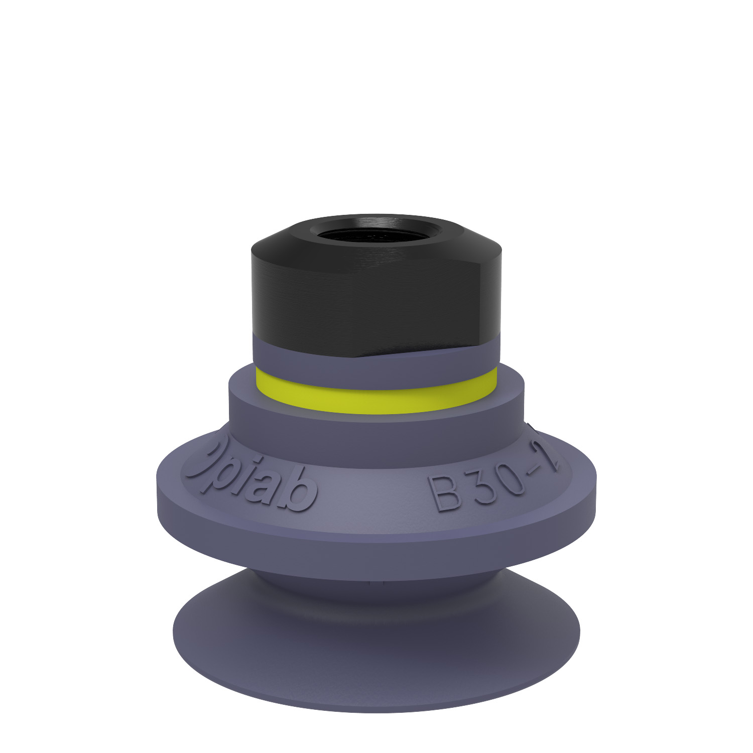 Piab B30-2.37.04DA / 9908769 Suction cup B30-2 HNBR, 1/8" NPSF female, with dual flow control valve