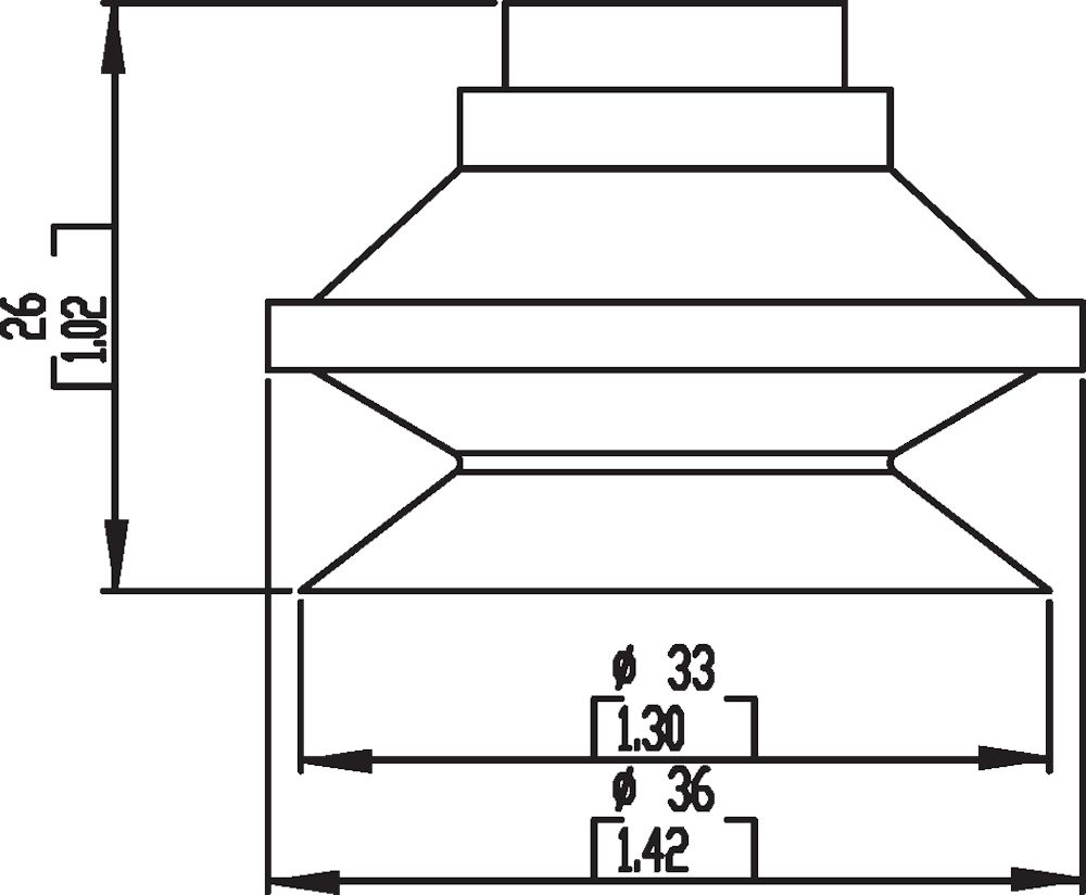 Piab B30.10 / 0103845 Suction cup B30 Chloroprene