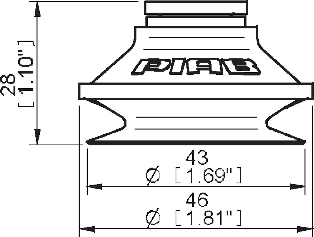 Piab Suction cup B40 Chloroprene