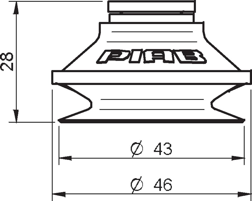 Piab Suction cup B40 Silicone