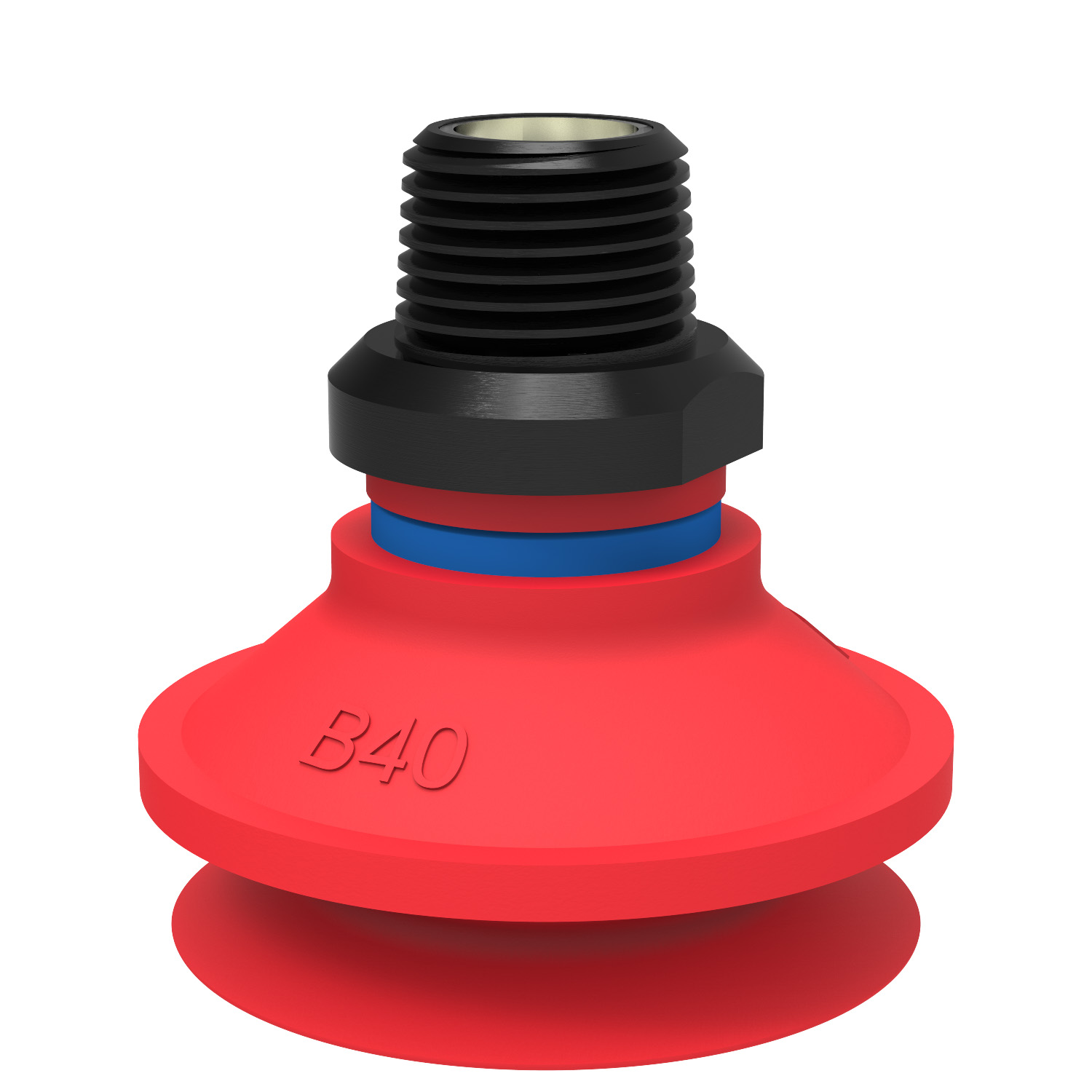 Piab Suction cup B40 Silicone, 3/8 NPT male, with mesh filter