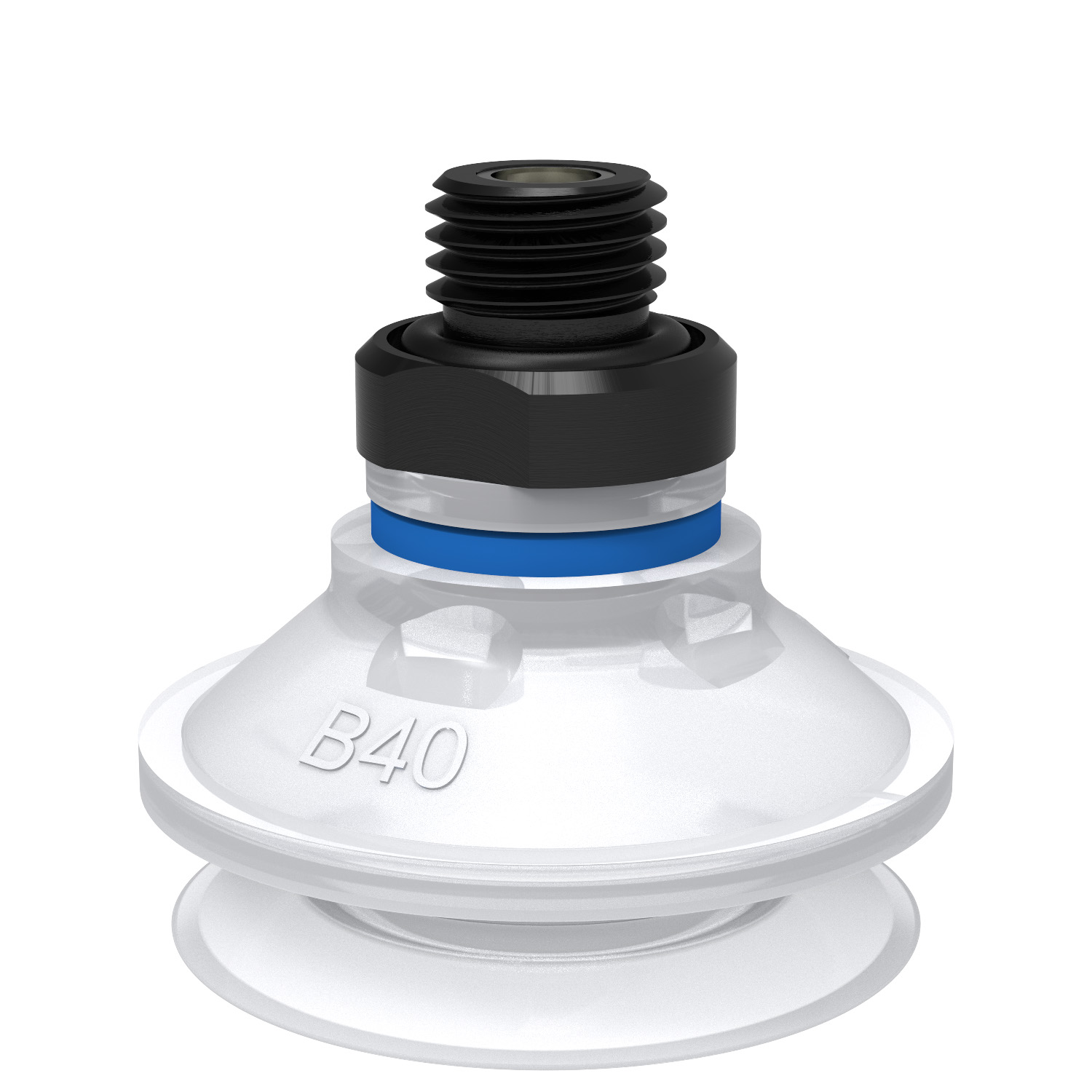 Piab Suction cup B40 Silicone FCM, G1/4 male, with mesh filter