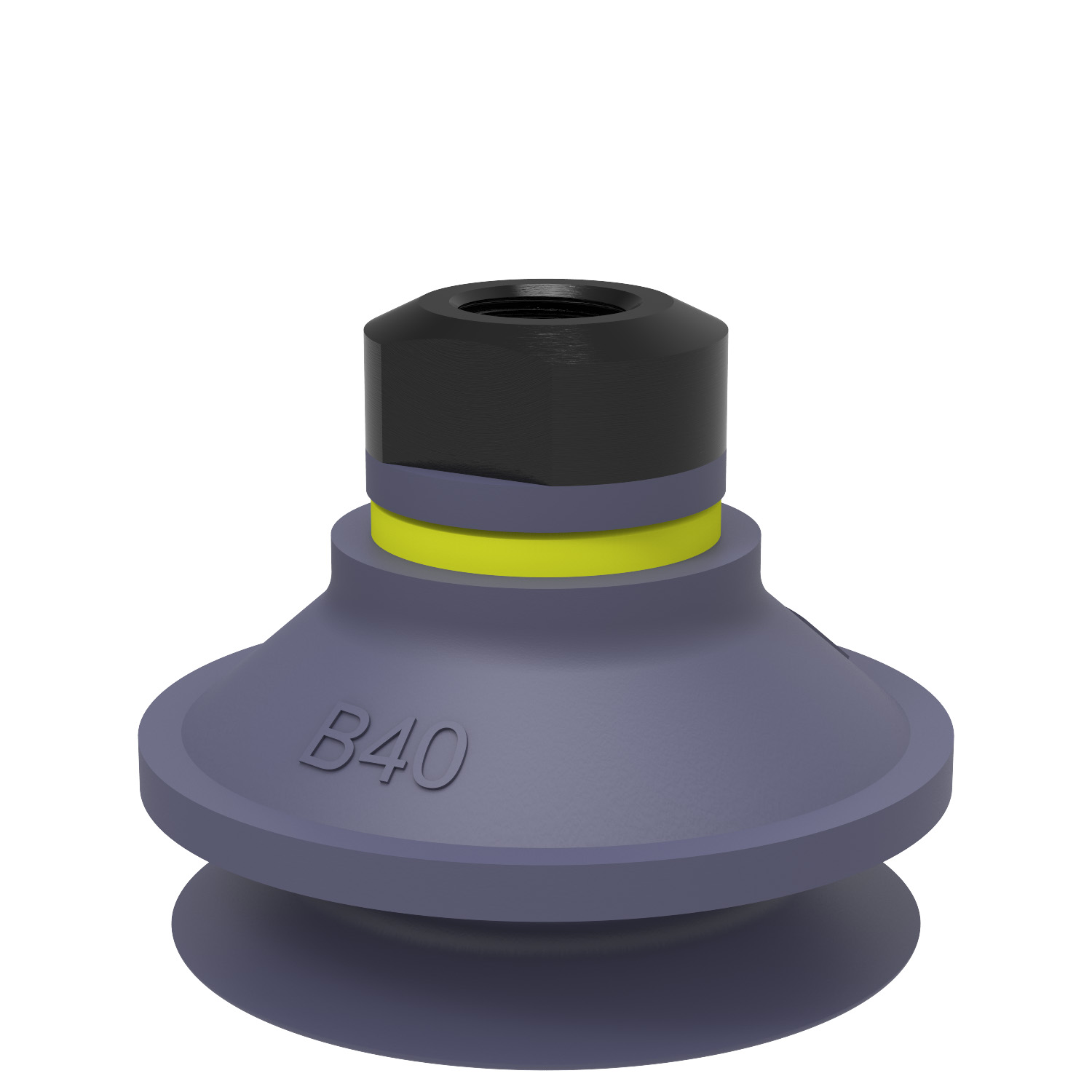 Piab B40.37.04DA / 9908775 Suction cup B40 HNBR, 1/8" NPSF female, with dual flow control valve