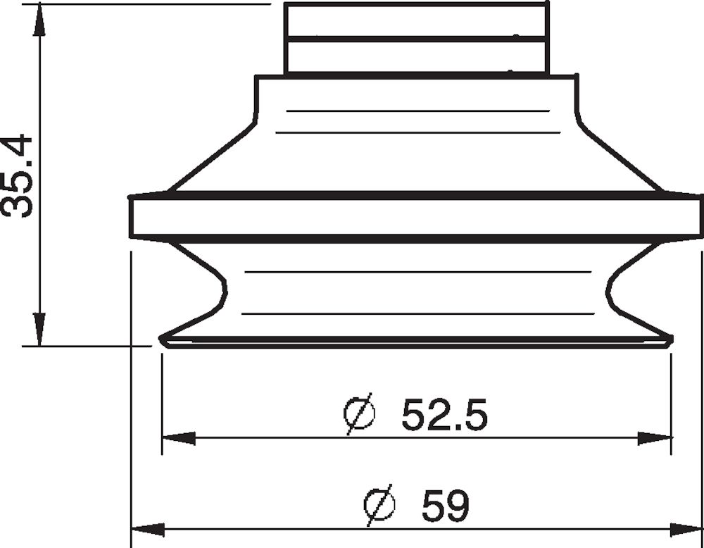 Piab Suction cup B50-2 Silicone, with filter disk