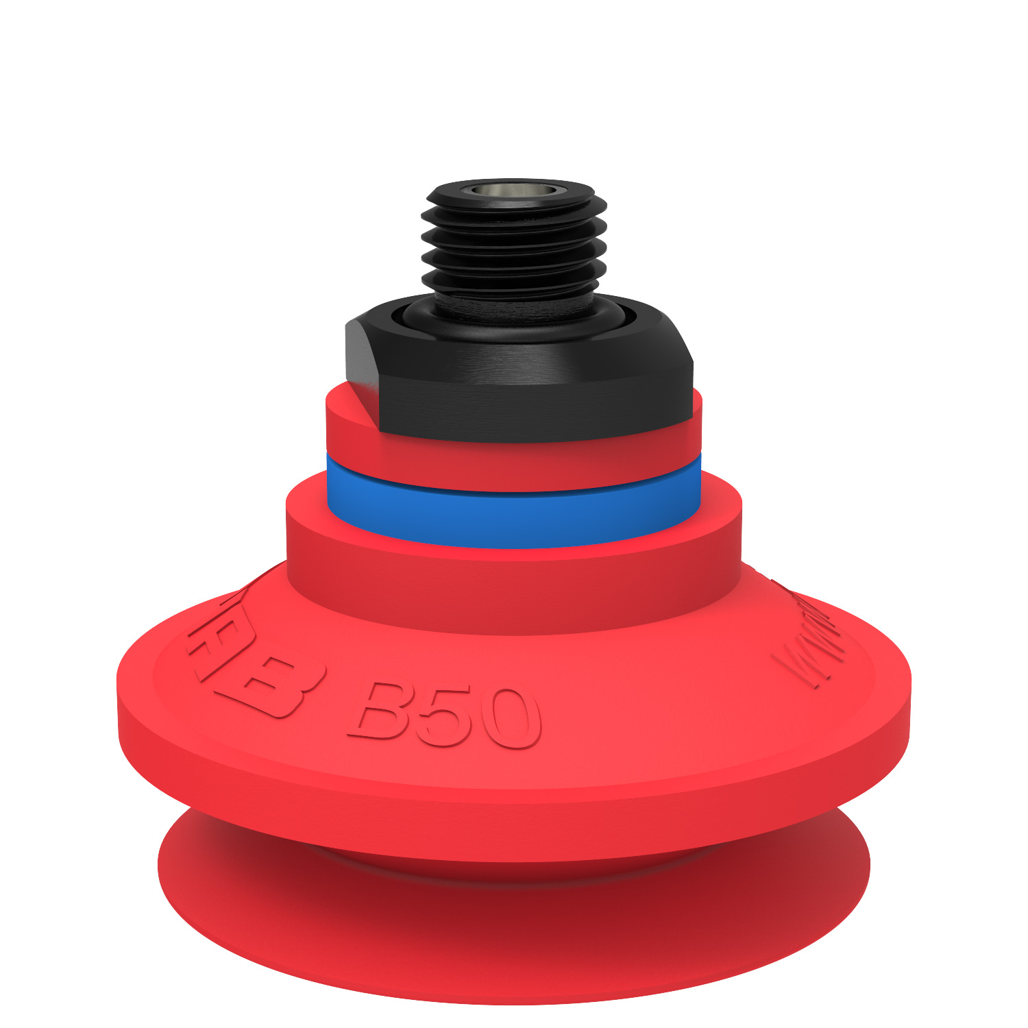 Piab Suction cup B50 Silicone, G1/4 male, with mesh filter and dual flow control valve
