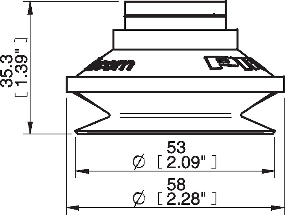 Piab Suction cup B50 Silicone FCM