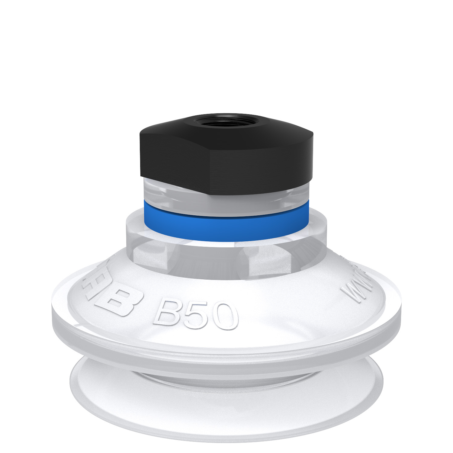 Piab Suction cup B50 Silicone FCM, 1/8 NPSF female, with mesh filter