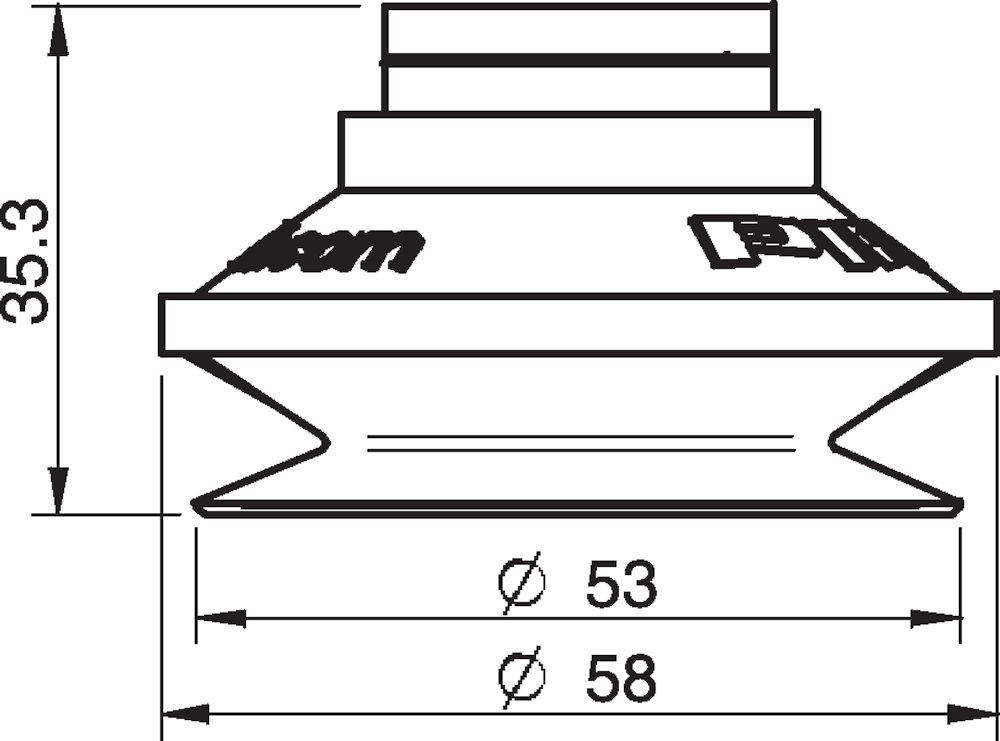 Piab Suction cup B50 Nitrile-PVC