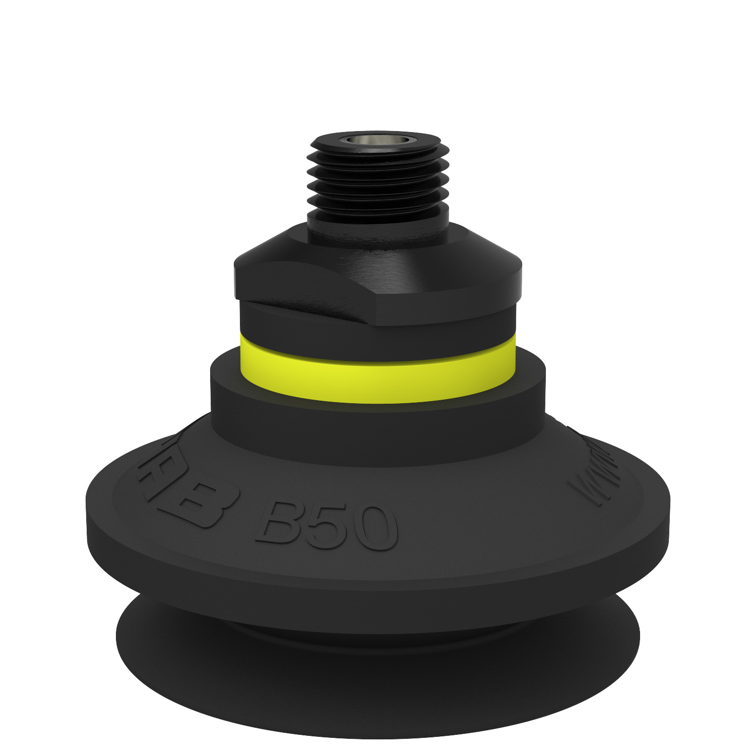 Piab Suction cup B50 Nitrile-PVC, 1/4 NPT male, with dual flow control valve