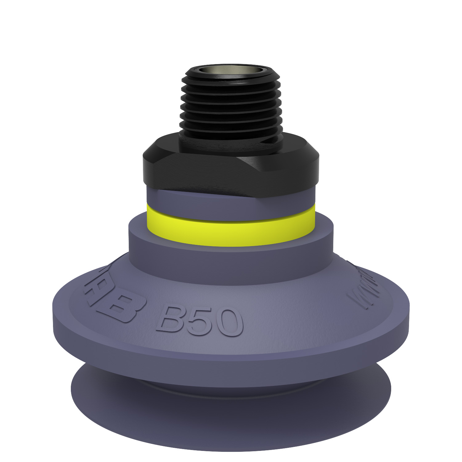 Piab B50.37.05DE / 9908793 Suction cup B50 HNBR, 3/8" NPT male, with dual flow control valve