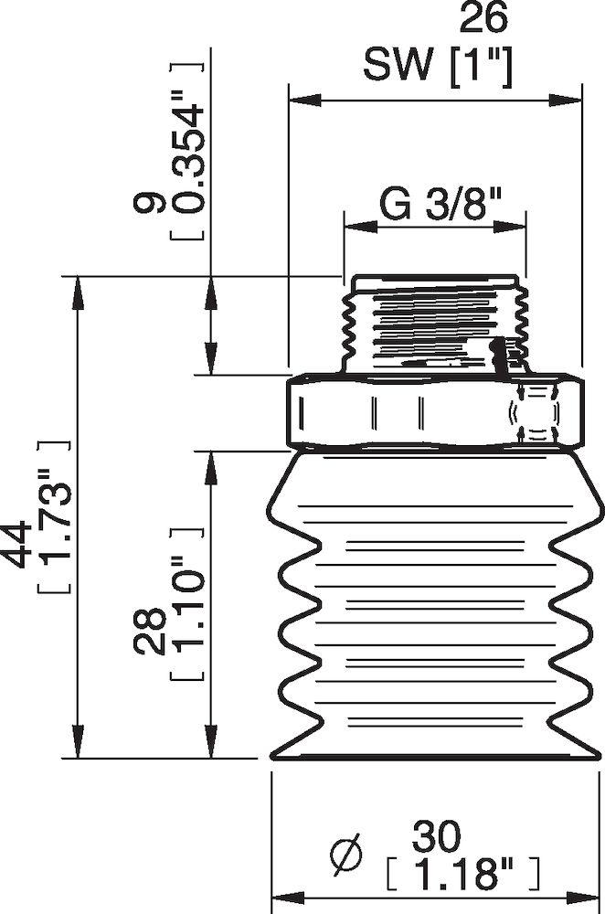 Piab BBL30-2.DS40.G38MDC.00 Suction cups and soft grippers