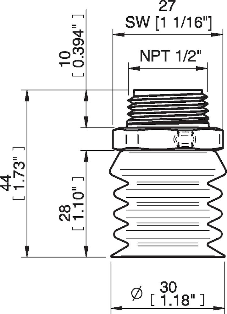 Piab BBL30-2.DS40.NT12MDC.00 Suction cups and soft grippers