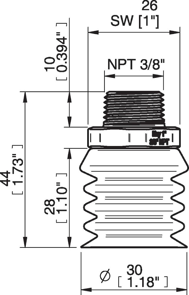 Piab BBL30-2.DS40.NT38MSS.00 Suction cups and soft grippers