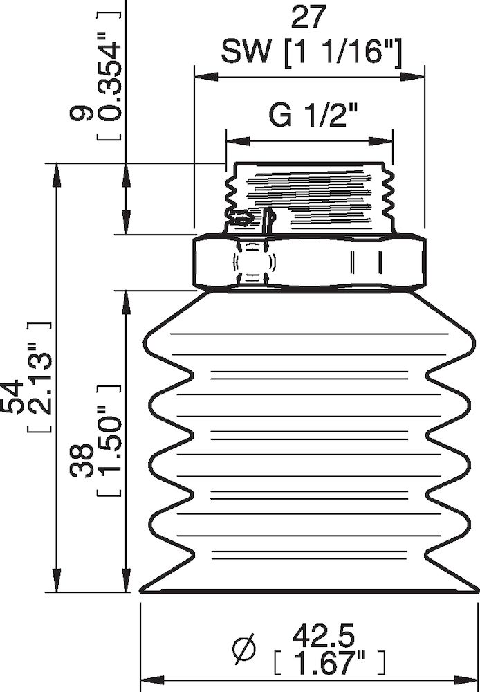 Piab BBL40-2.DS40.G12MDC.00 Suction cups and soft grippers