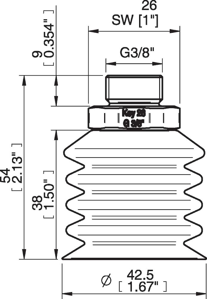 Piab BBL40-2.DS40.G38MSS.00 Suction cups and soft grippers