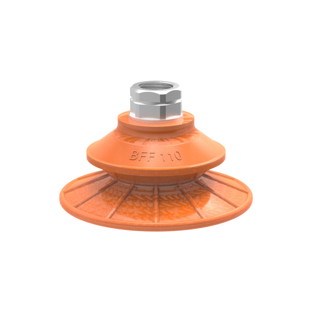 Piab Suction cup BFF110TP Polyurethane 55/60/30. 3/8 NPT female with mesh filter
