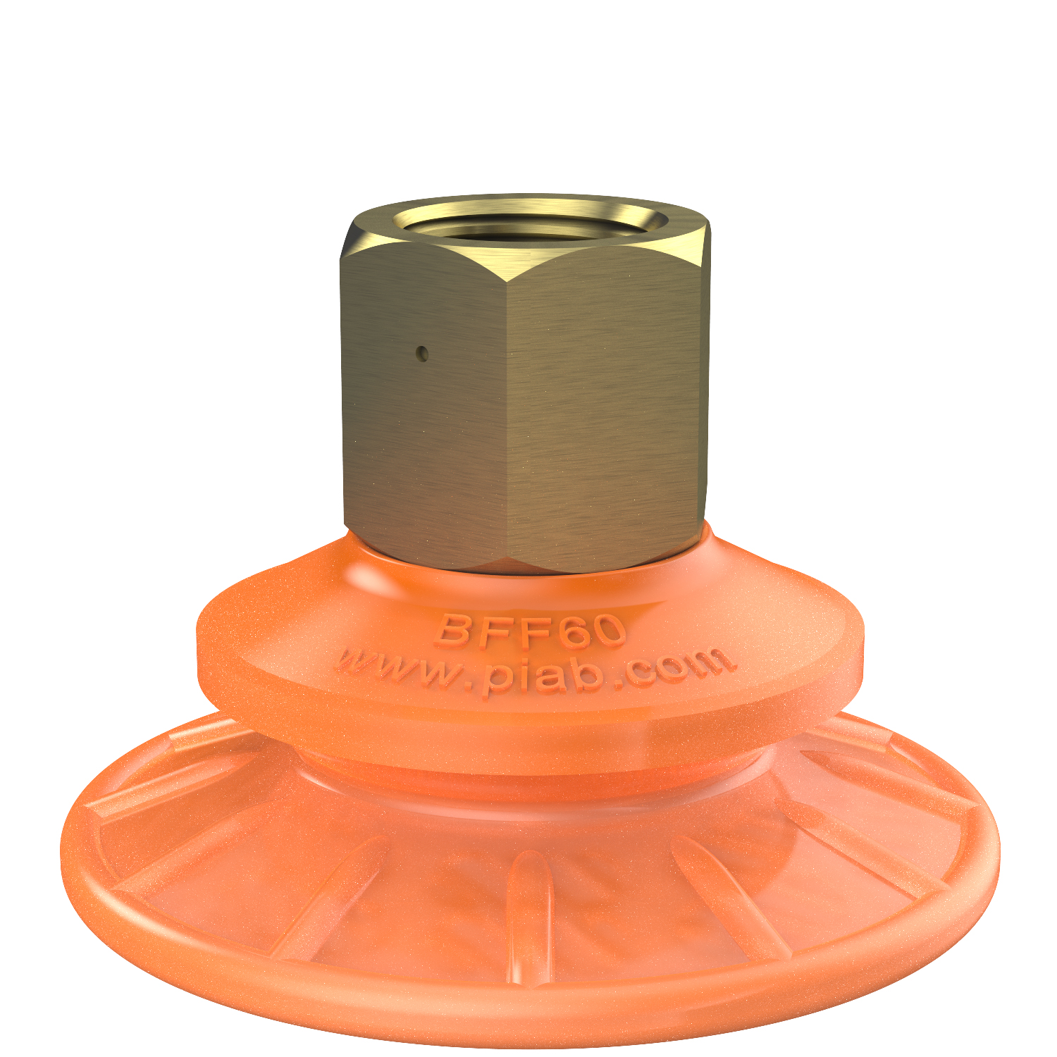 Piab Suction cup BFF60P Polyurethane 55/60, G3/8 female, 17 mm thread