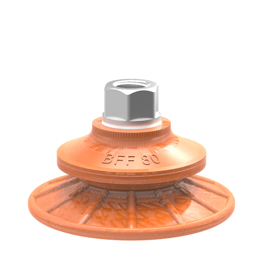 Piab Suction cup BFF80P Polyurethane 55/60 G3/8 female with mesh filter, 17 mm thread