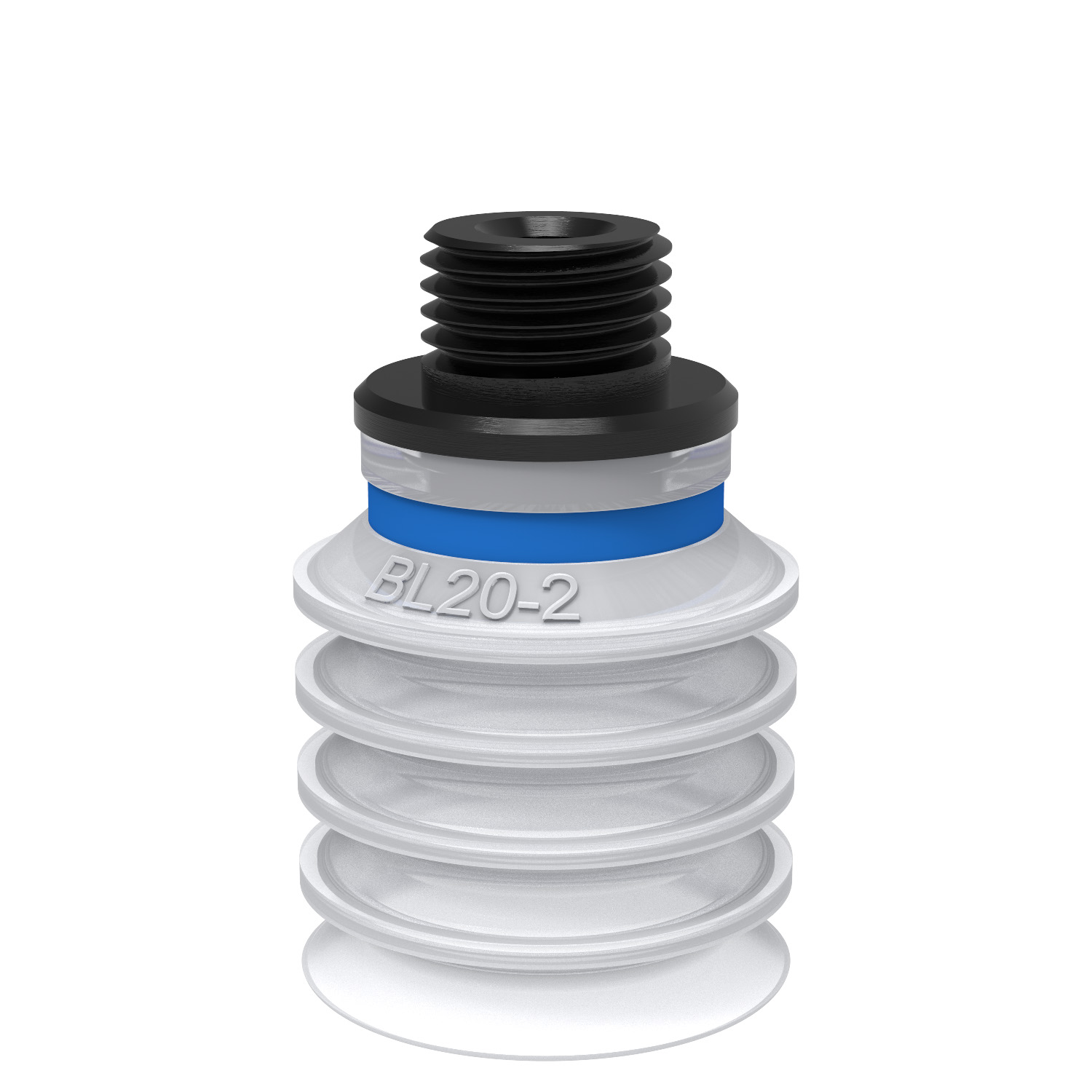 Piab Suction cup BL20-2 Silicone FCM, G1/8 male/M5 female, with mesh filter