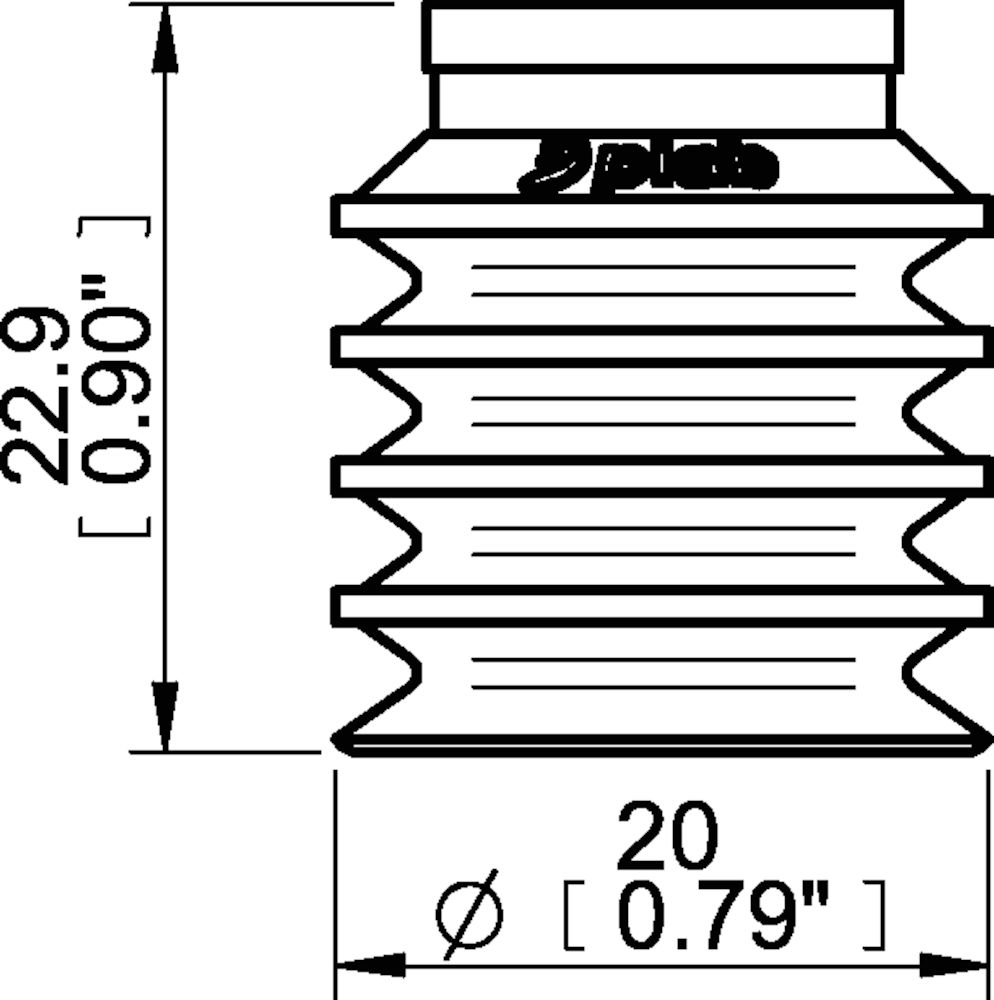 Piab Suction cup BL20-2 HNBR