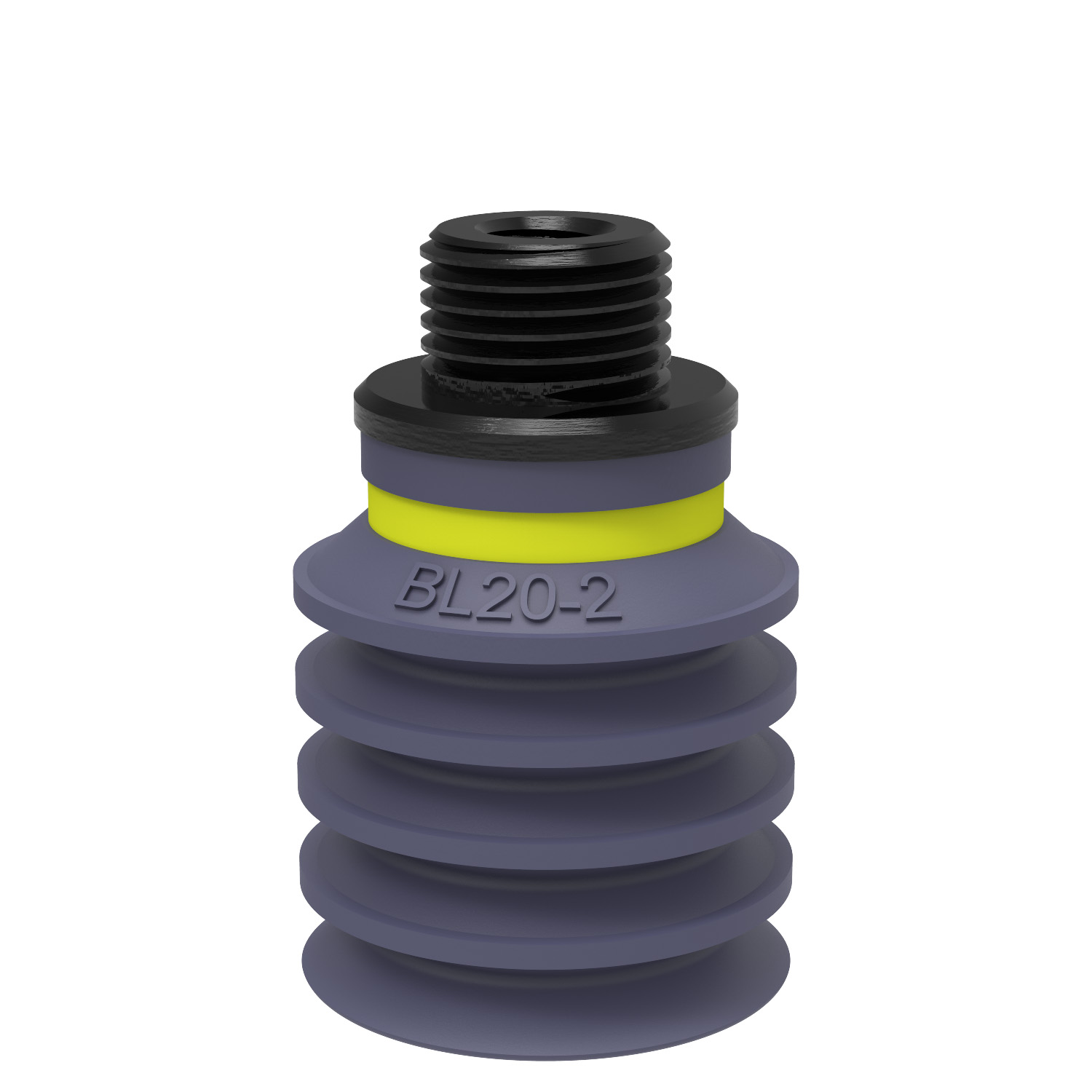 Piab Suction cup BL20-2 HNBR, G1/8 male/M5 female, with dual flow control valve