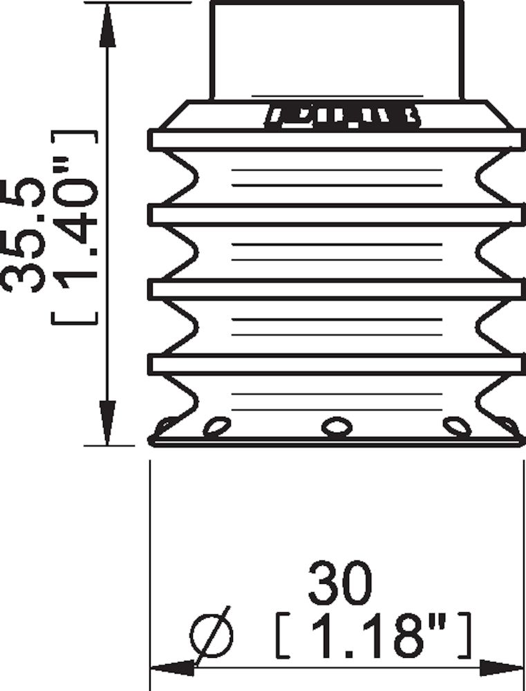 Piab Suction cup BL30-3P Polyurethane 30/70