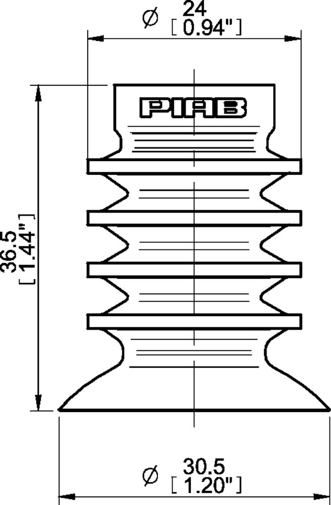 Piab Suction cup BL30-4 Silicone