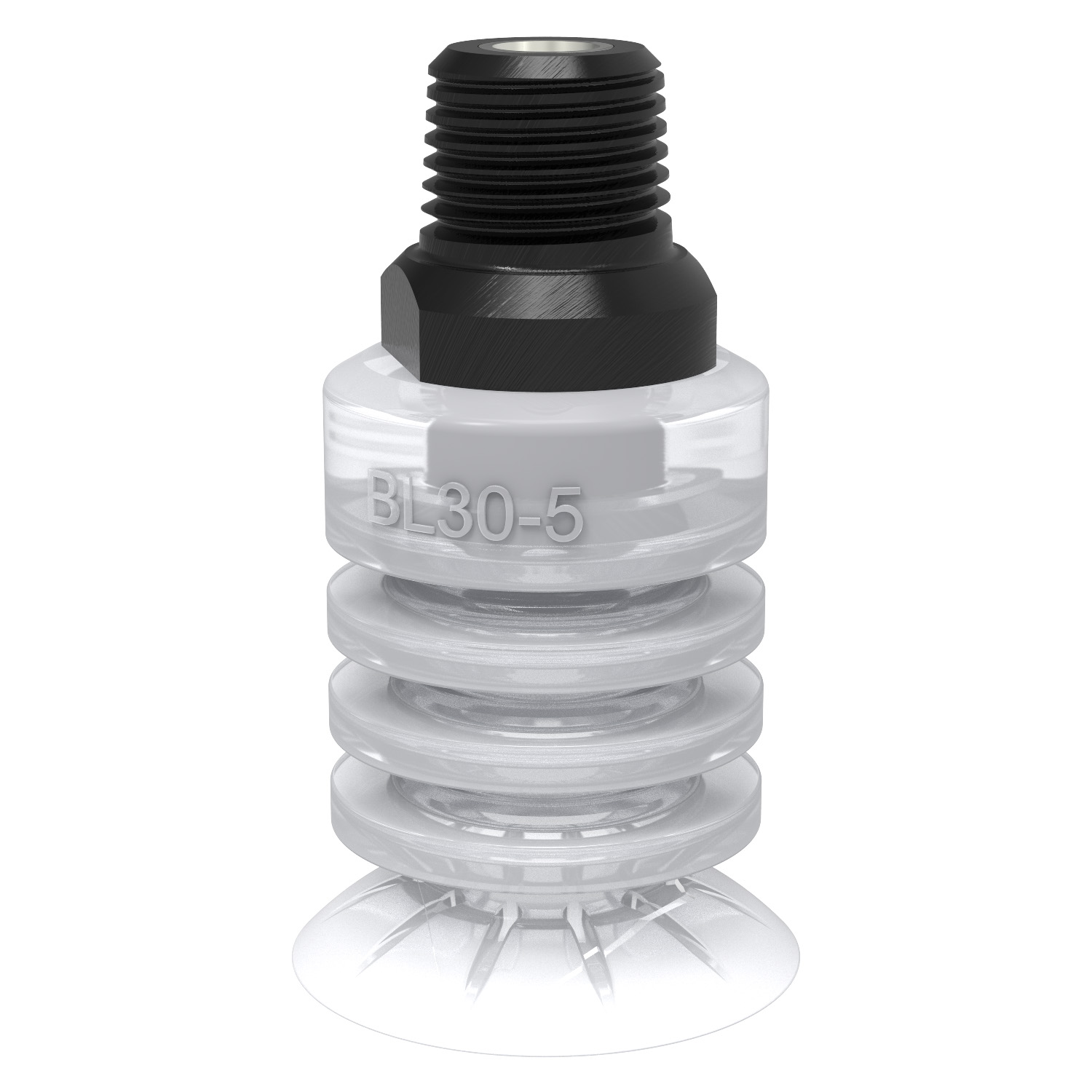 Piab Suction cup BL30-5 Silicone FCM, 1/4 NPT male
