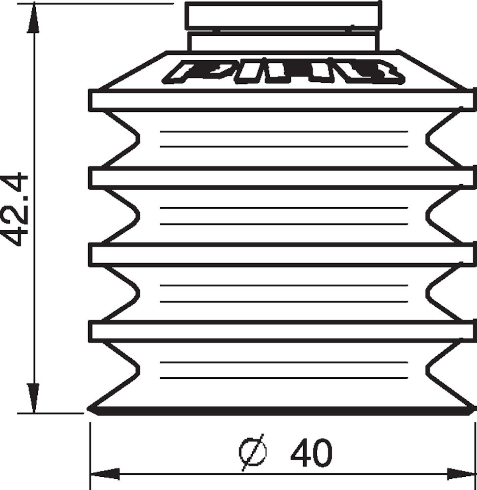 Piab Suction cup BL40-2 Chloroprene