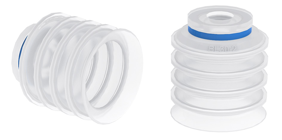 Piab BL40-2.21.04AC / 9909673 Suction cup BL40-2 Silicone FCM, 1/4 NPT male, with mesh filter