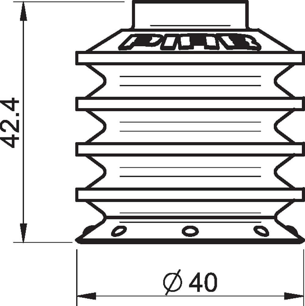 Piab Suction cup BL40-3P Polyurethane 30/70
